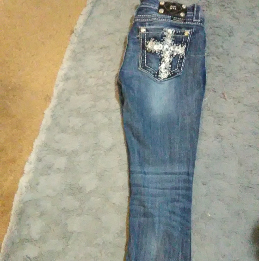 Miss Me Distressed Bootcut Jeans